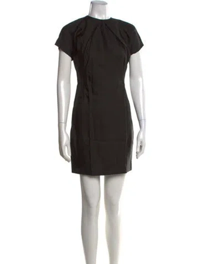 Pre-owned Acne Studios Crew Neck Mini Dress In Black