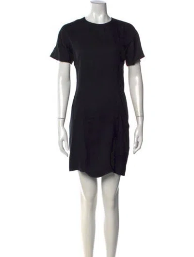 Pre-owned Acne Studios Crew Neck Mini Dress In Black
