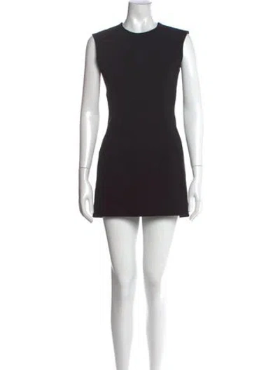 Pre-owned Acne Studios Crew Neck Mini Dress In Black