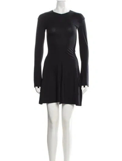 Pre-owned Acne Studios Crew Neck Mini Dress In Black