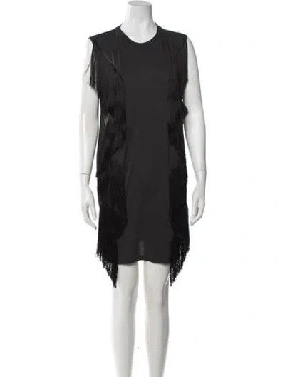 Pre-owned Acne Studios Crew Neck Mini Dress In Black