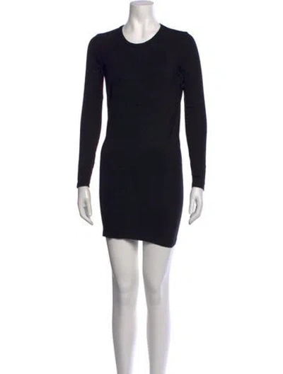 Pre-owned Acne Studios Crew Neck Mini Dress In Black