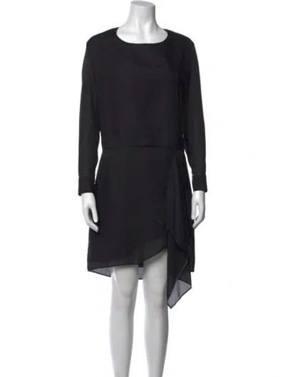 Pre-owned Acne Studios Crew Neck Mini Dress In Black