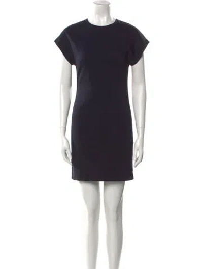 Pre-owned Acne Studios Crew Neck Mini Dress In Blue