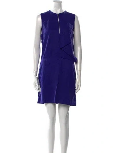 Pre-owned Acne Studios Crew Neck Mini Dress In Blue