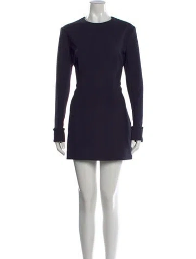 Pre-owned Acne Studios Crew Neck Mini Dress In Blue