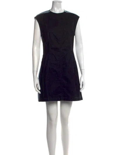 Pre-owned Acne Studios Crew Neck Mini Dress In Blue
