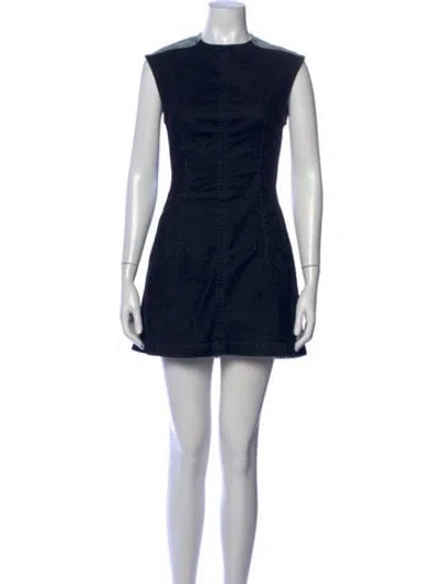 Pre-owned Acne Studios Crew Neck Mini Dress In Blue