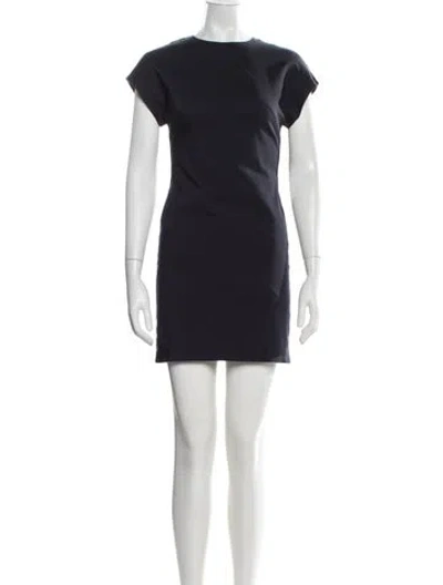 Pre-owned Acne Studios Crew Neck Mini Dress In Blue