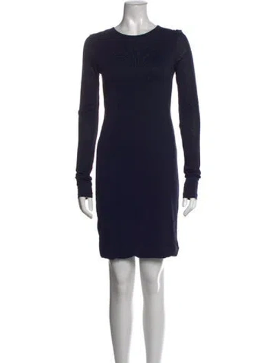 Pre-owned Acne Studios Crew Neck Mini Dress In Blue