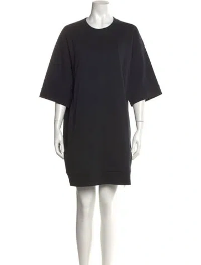 Pre-owned Acne Studios Crew Neck Mini Dress In Gray