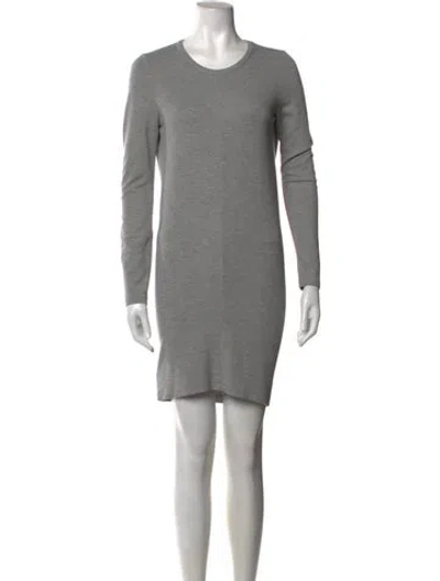 Pre-owned Acne Studios Crew Neck Mini Dress In Grey