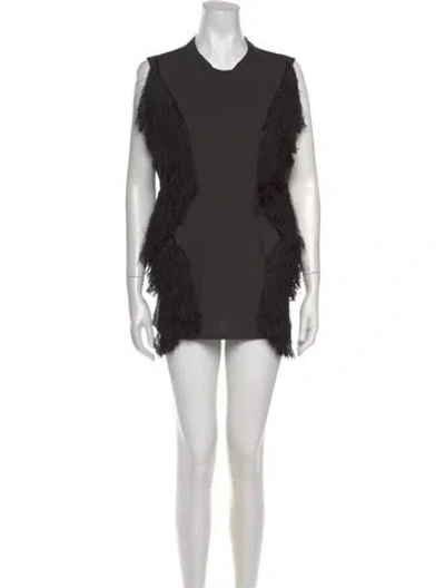 Pre-owned Acne Studios Crew Neck Mini Dress In Grey
