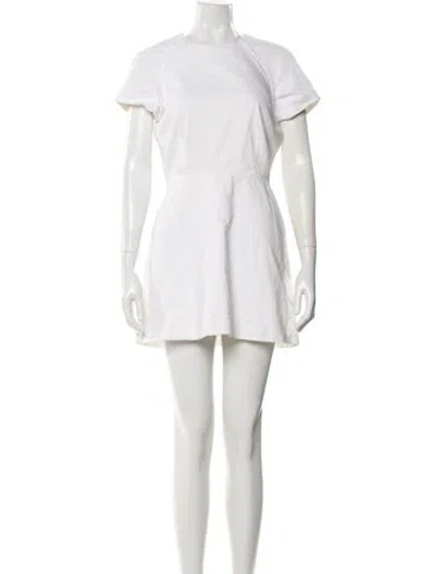 Pre-owned Acne Studios Crew Neck Mini Dress In Neutral