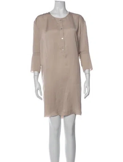 Pre-owned Acne Studios Crew Neck Mini Dress In Neutral