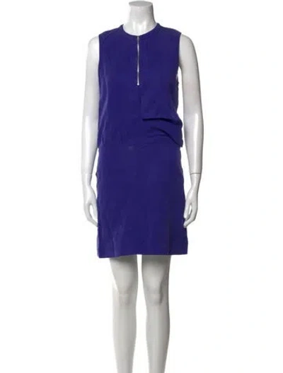 Pre-owned Acne Studios Crew Neck Mini Dress In Purple