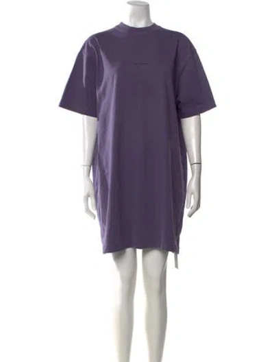 Pre-owned Acne Studios Crew Neck Mini Dress In Purple