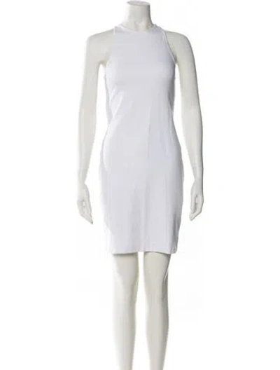 Pre-owned Acne Studios Crew Neck Mini Dress In White