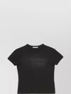 Acne Studios Black Washed Out Tight T-shirt With Logo Women