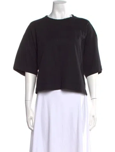 Pre-owned Acne Studios Crew Neck Short Sleeve Crop Top In Black