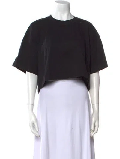 Pre-owned Acne Studios Crew Neck Short Sleeve Crop Top In Blue