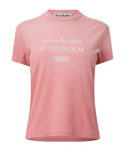 Acne Studios Etza 1996 Logo-printed Cotton And Hemp-blend T-shirt In Animal Print
