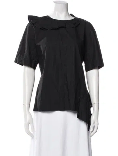 Pre-owned Acne Studios Crew Neck Short Sleeve Top In Black