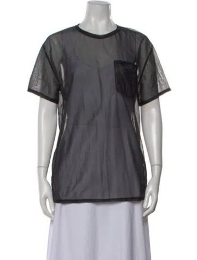 Pre-owned Acne Studios Crew Neck Short Sleeve Top In Black