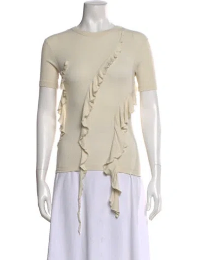 Pre-owned Acne Studios Crew Neck Short Sleeve Top In Neutral