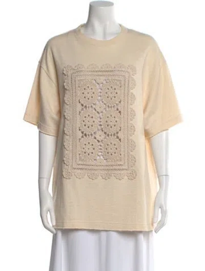 Pre-owned Acne Studios Crew Neck Short Sleeve Top In Neutral