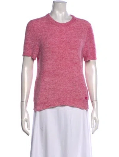 Pre-owned Acne Studios Crew Neck Short Sleeve Top In Pink
