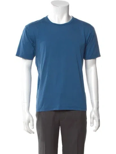 Pre-owned Acne Studios Crew Neck Short Sleeve T-shirt In Blue