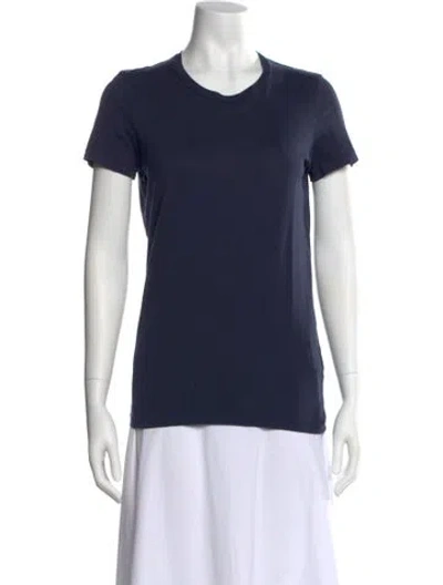 Pre-owned Acne Studios Crew Neck Short Sleeve T-shirt In Blue