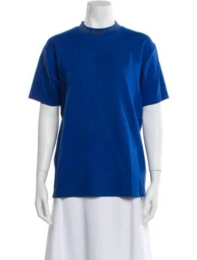 Pre-owned Acne Studios Crew Neck Short Sleeve T-shirt In Blue