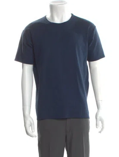 Pre-owned Acne Studios Crew Neck Short Sleeve T-shirt In Blue