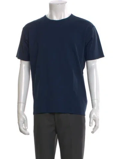 Pre-owned Acne Studios Crew Neck Short Sleeve T-shirt In Blue