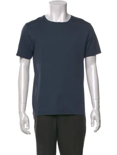 Pre-owned Acne Studios Crew Neck Short Sleeve T-shirt In Blue
