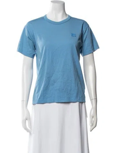 Pre-owned Acne Studios Crew Neck Short Sleeve T-shirt In Blue