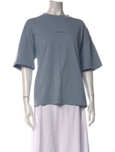 Pre-owned Acne Studios Crew Neck Short Sleeve T-shirt In Blue
