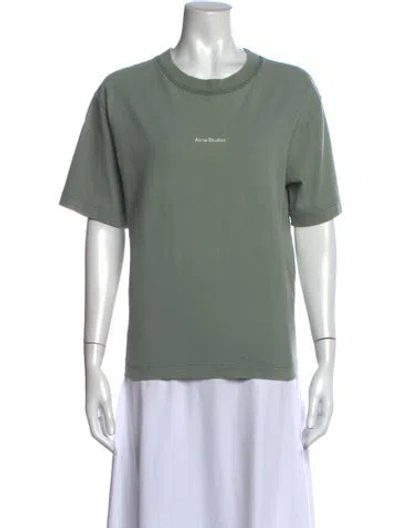 Pre-owned Acne Studios Crew Neck Short Sleeve T-shirt In Blue