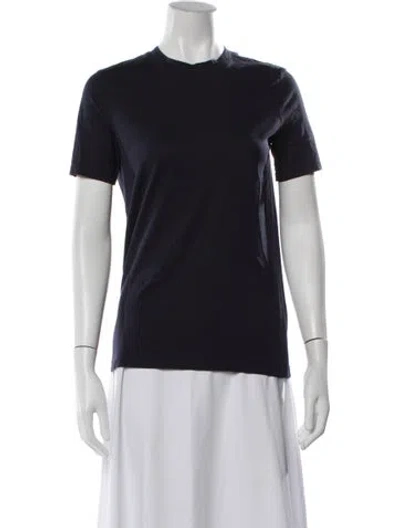 Pre-owned Acne Studios Crew Neck Short Sleeve T-shirt In Blue