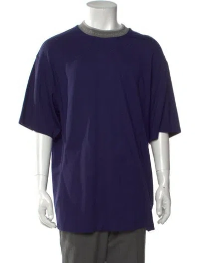 Pre-owned Acne Studios Crew Neck Short Sleeve T-shirt In Blue