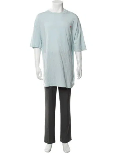Pre-owned Acne Studios Crew Neck Short Sleeve T-shirt In Blue