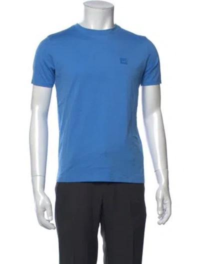 Pre-owned Acne Studios Crew Neck Short Sleeve T-shirt In Blue