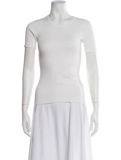 Pre-owned Acne Studios Crew Neck Short Sleeve T-shirt In Neutral