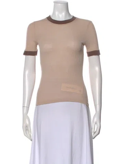 Pre-owned Acne Studios Crew Neck Short Sleeve T-shirt In Neutral