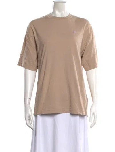 Pre-owned Acne Studios Crew Neck Short Sleeve T-shirt In Neutrals