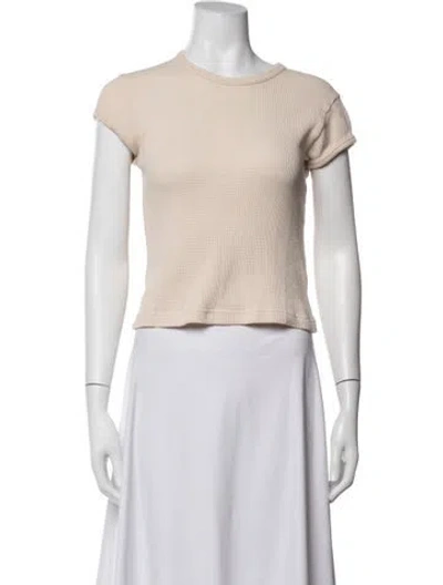 Pre-owned Acne Studios Crew Neck Short Sleeve T-shirt In Neutrals
