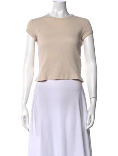 Pre-owned Acne Studios Crew Neck Short Sleeve T-shirt In Neutrals