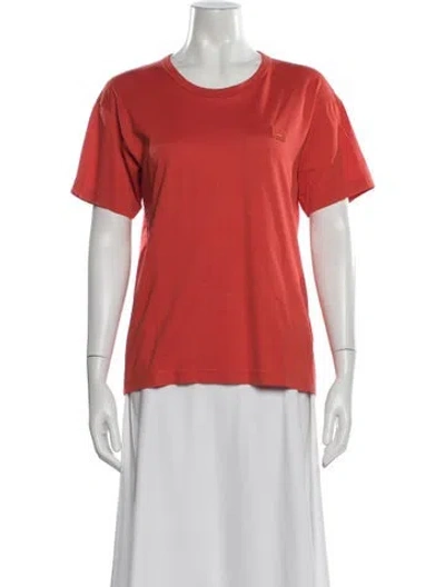 Pre-owned Acne Studios Crew Neck Short Sleeve T-shirt In Orange